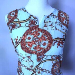 Etnika Women's Sleeveless Ruffled Top Made In Peru Size Medium UNIQUE DESIGN